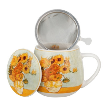 Kubek z zaparzaczem Van Gogh Słoneczniki 430 ml DUO