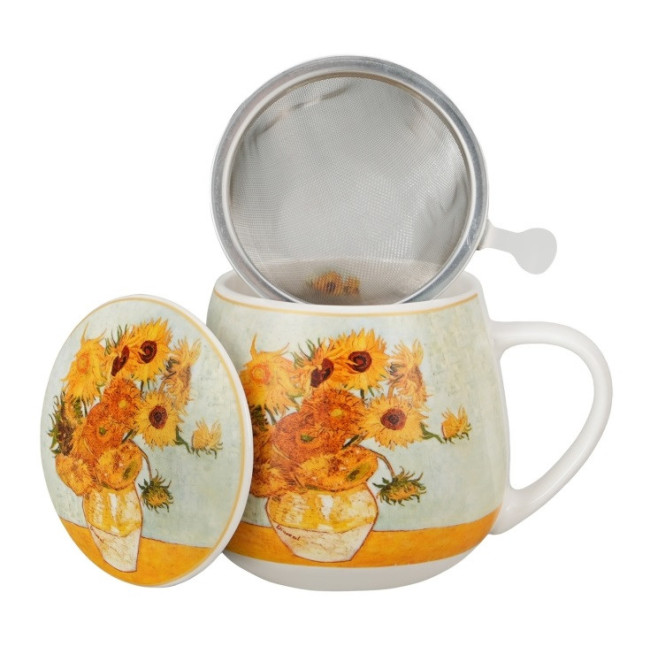 Kubek z zaparzaczem Van Gogh Słoneczniki 430 ml DUO