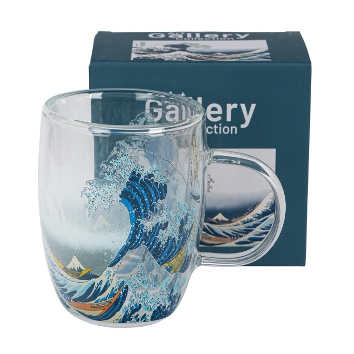 Szklany kubek Hokusai Wielka Fala 350 ml DUO