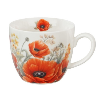 Kubek w koszyczku Maki 460 ml DUO Kwiaty Classics 2