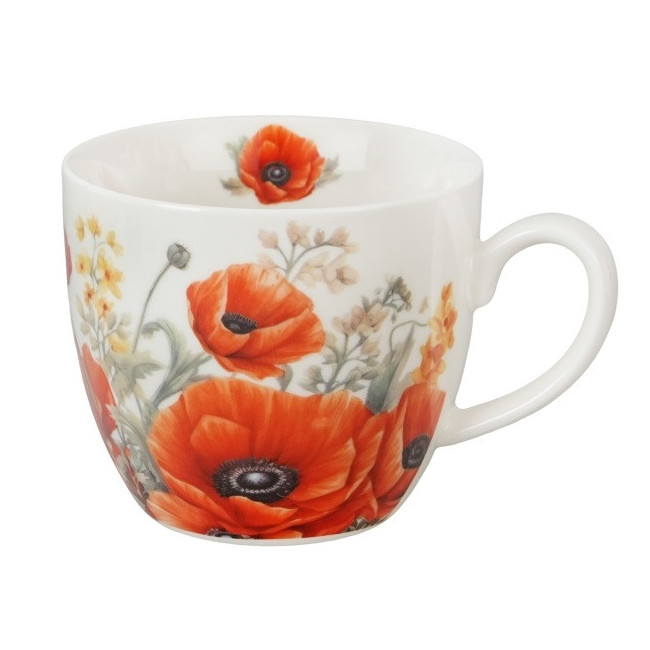 Kubek w koszyczku Maki 460 ml DUO Kwiaty Classics