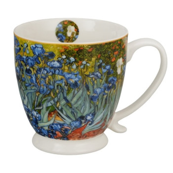 Kubek na stopce Van Gogh Irysy 510 ml DUO