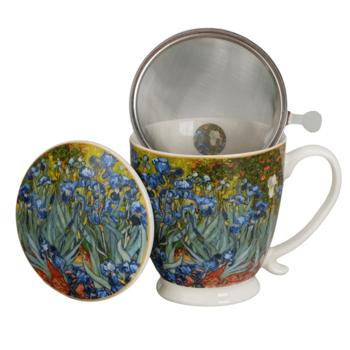 Kubek z zaparzaczem Van Gogh Irysy 510 ml DUO