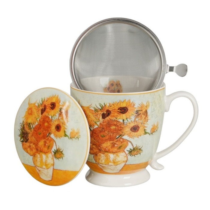 Kubek z zaparzaczem Van Gogh Słoneczniki 510 ml DUO