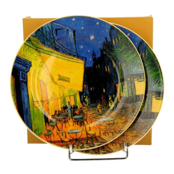 2 talerze deserowe Van Gogh Taras Kawiarni 19,2 cm DUO