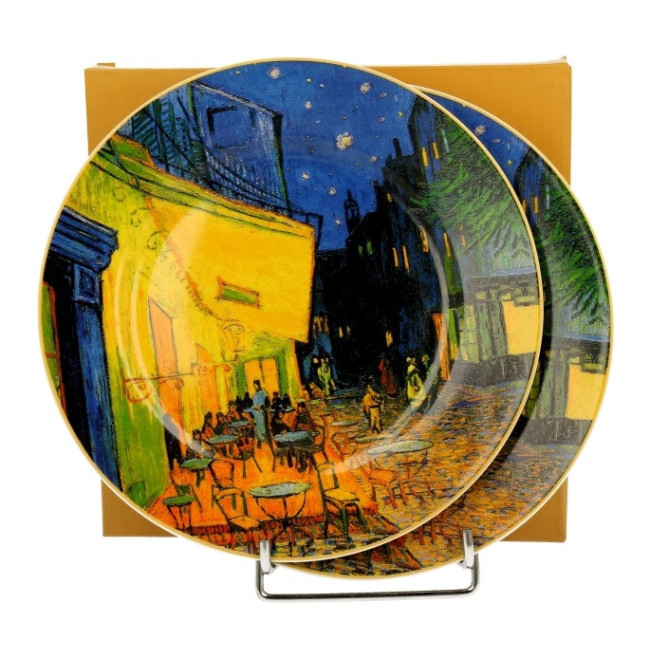 2 talerze deserowe Van Gogh Taras Kawiarni 19,2 cm DUO