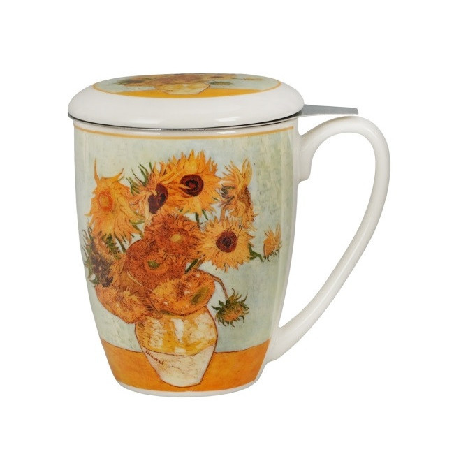 Kubek z zaparzaczem Van Gogh Słoneczniki 360 ml DUO