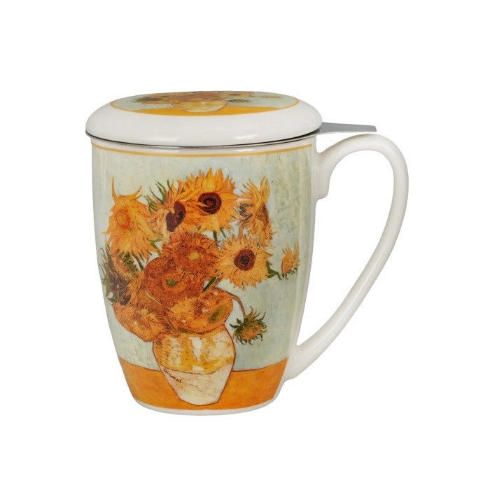 Kubek z zaparzaczem Van Gogh Słoneczniki 360 ml DUO