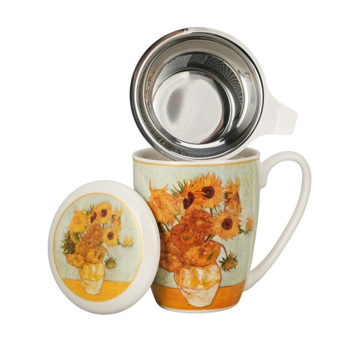 Kubek z zaparzaczem Van Gogh Słoneczniki 360 ml DUO