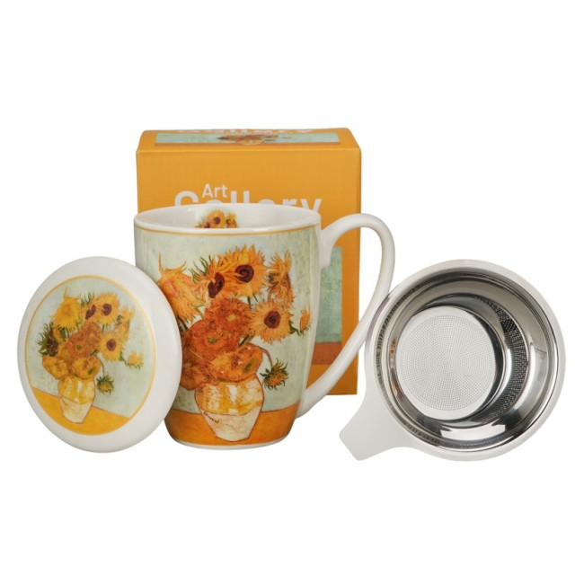Kubek z zaparzaczem Van Gogh Słoneczniki 360 ml DUO