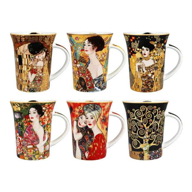 Komplet 6 kubków Gustav Klimt 350 ml CARMANI