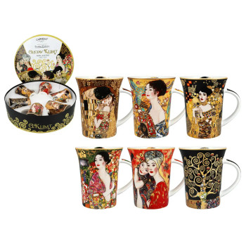 Komplet 6 kubków Gustav Klimt 350 ml CARMANI