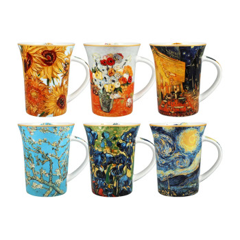 Komplet 6 kubków Van Gogh 350 ml CARMANI 2