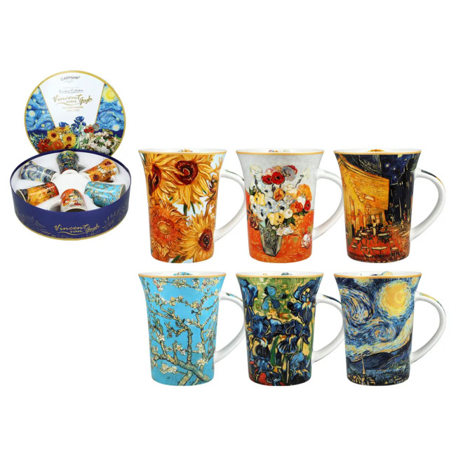 Komplet 6 kubków Van Gogh 350 ml CARMANI