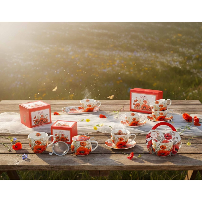2 filiżanki ze spodkami Maki 270 ml DUO