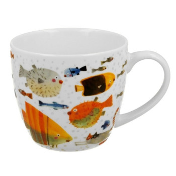 Duży kubek w ryby 460 ml DUO Seaside – morski motyw