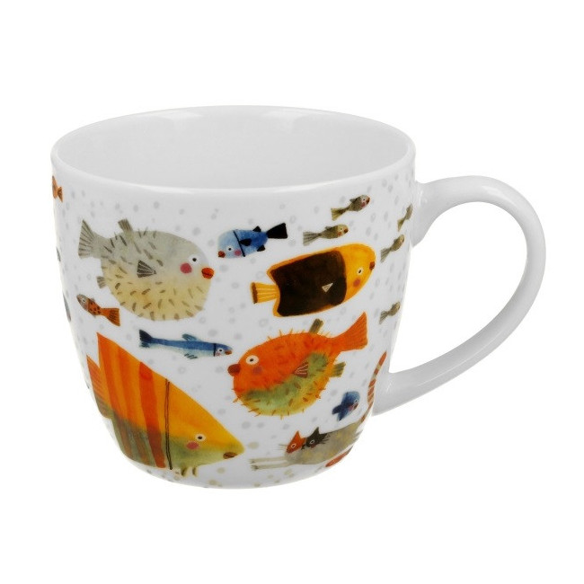 Duży kubek w ryby 460 ml DUO Seaside – morski motyw