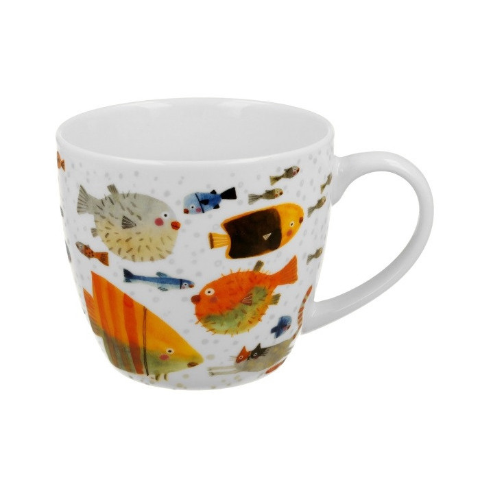 Duży kubek w ryby 460 ml DUO Seaside – morski motyw