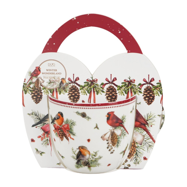 Duży kubek Zimowe Ptaki 460 ml DUO – Birds of Winter