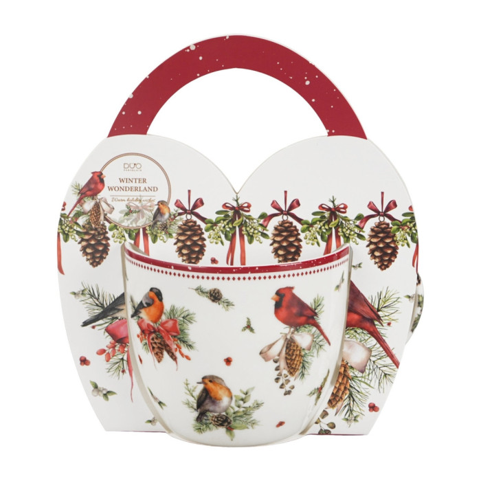 Duży kubek Zimowe Ptaki 460 ml DUO – Birds of Winter