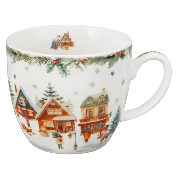 Duży kubek Świąteczna Wioska 460 ml DUO