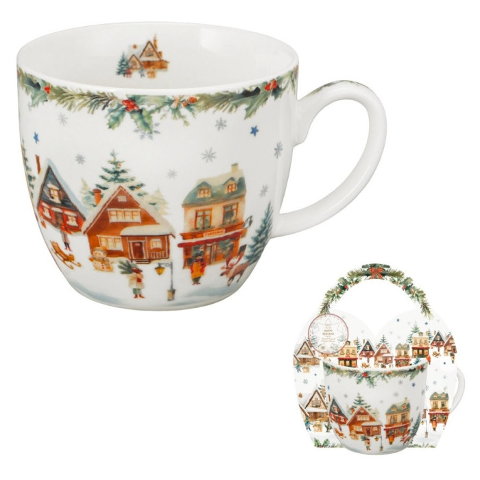 Duży kubek Świąteczna Wioska 460 ml DUO