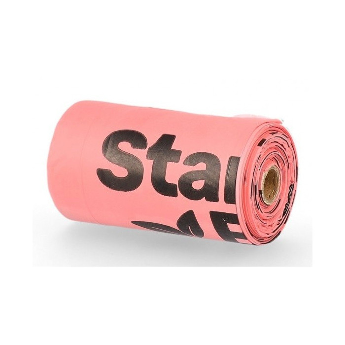 RÓŻOWE WORKI na psie odchody 100% BIODEGRADOWALNE i KOMPOSTOWALNE 15szt. StarchBag