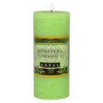 Świeca pieńkowa MONSTERA DESIGN pistacjowa 160/70 RUSTIK AROMAT Adpal