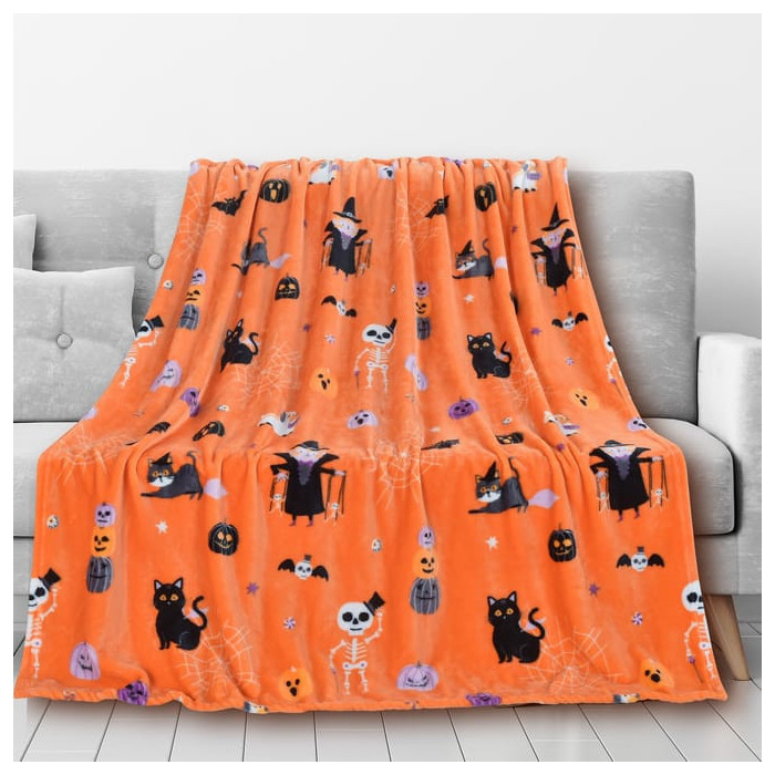 Koc/narzuta HALLOWEEN Haunted House 160x200cm Luna Home