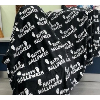 Koc Halloween Happy Halloween 200x220cm – Luna Home, miękki polar
