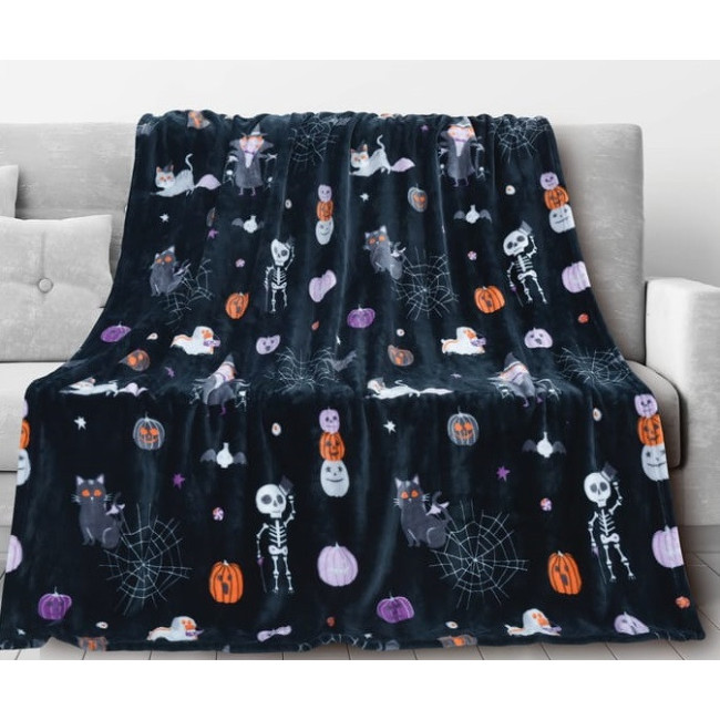 Koc Halloween 160x200 Koty Dynie Duszki | Luna Home