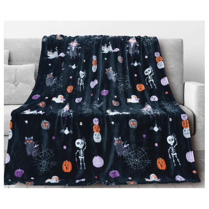 Koc Halloween 160x200 Koty Dynie Duszki | Luna Home