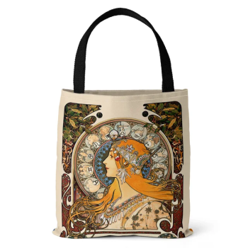 Torba z nadrukiem w stylu Zodiak Alfons Mucha