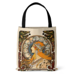 Torba z nadrukiem w stylu Zodiak Alfons Mucha